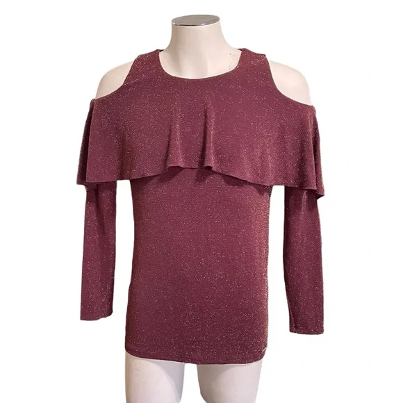 Michael Kors LS Blouse Size Medium - Picture 3 of 14